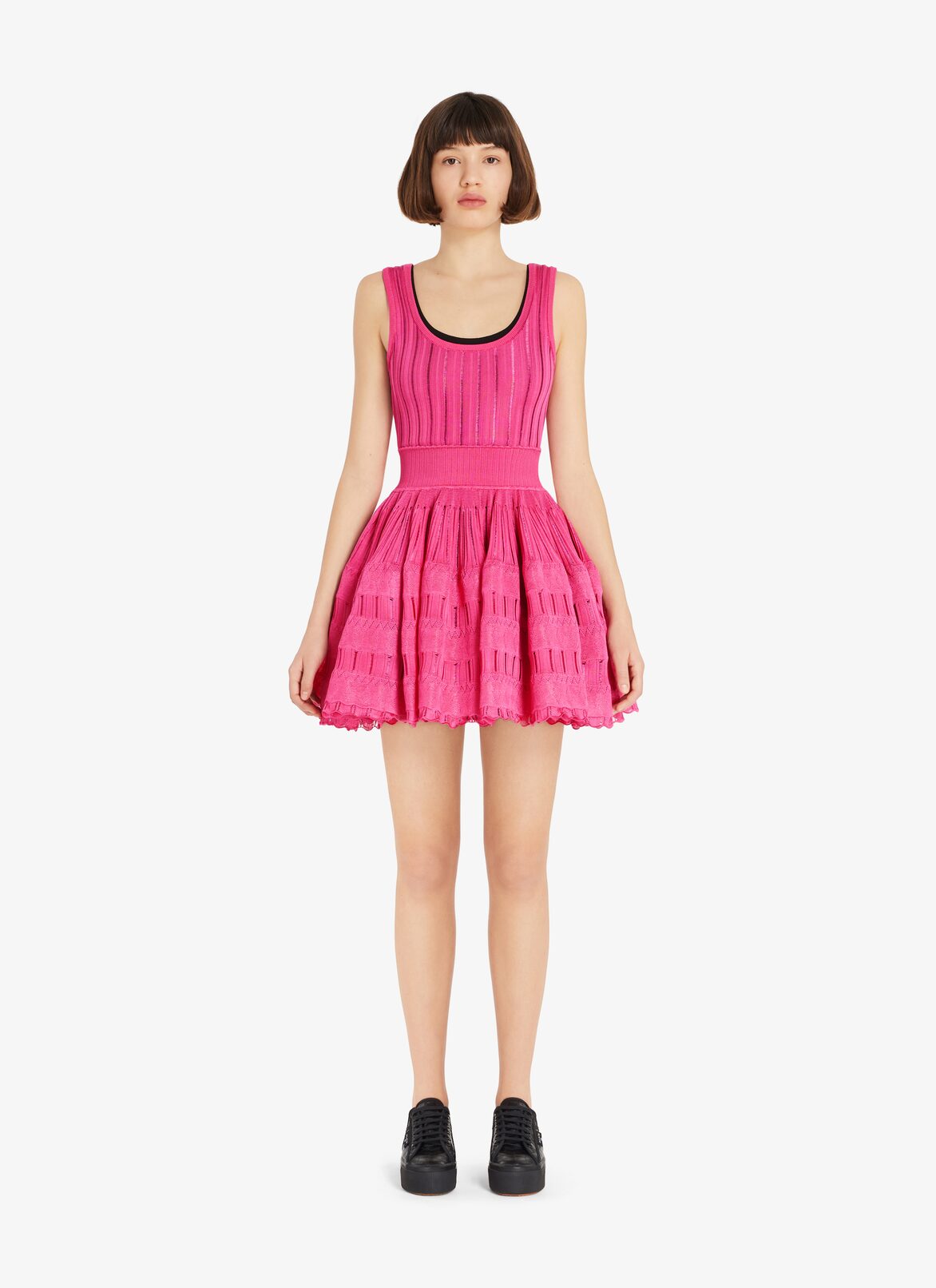 Shiny crinoline dress ALAÏA FUCHSIA SHINY CRINOLINE DRESS